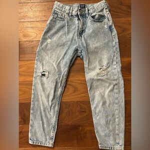 GAP Light Blue Distressed Mom Jeans